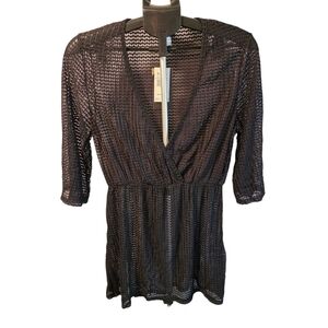 Jordan Taylor Sheer Black Swim Coverup
